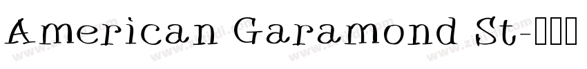 American Garamond St字体转换